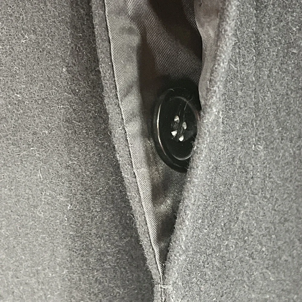 Cole Haan Men's Wool Blend Single Breasted Classic Coat Black Size Small